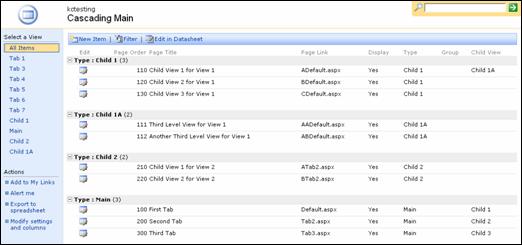 Cascading Nav List - Jan24